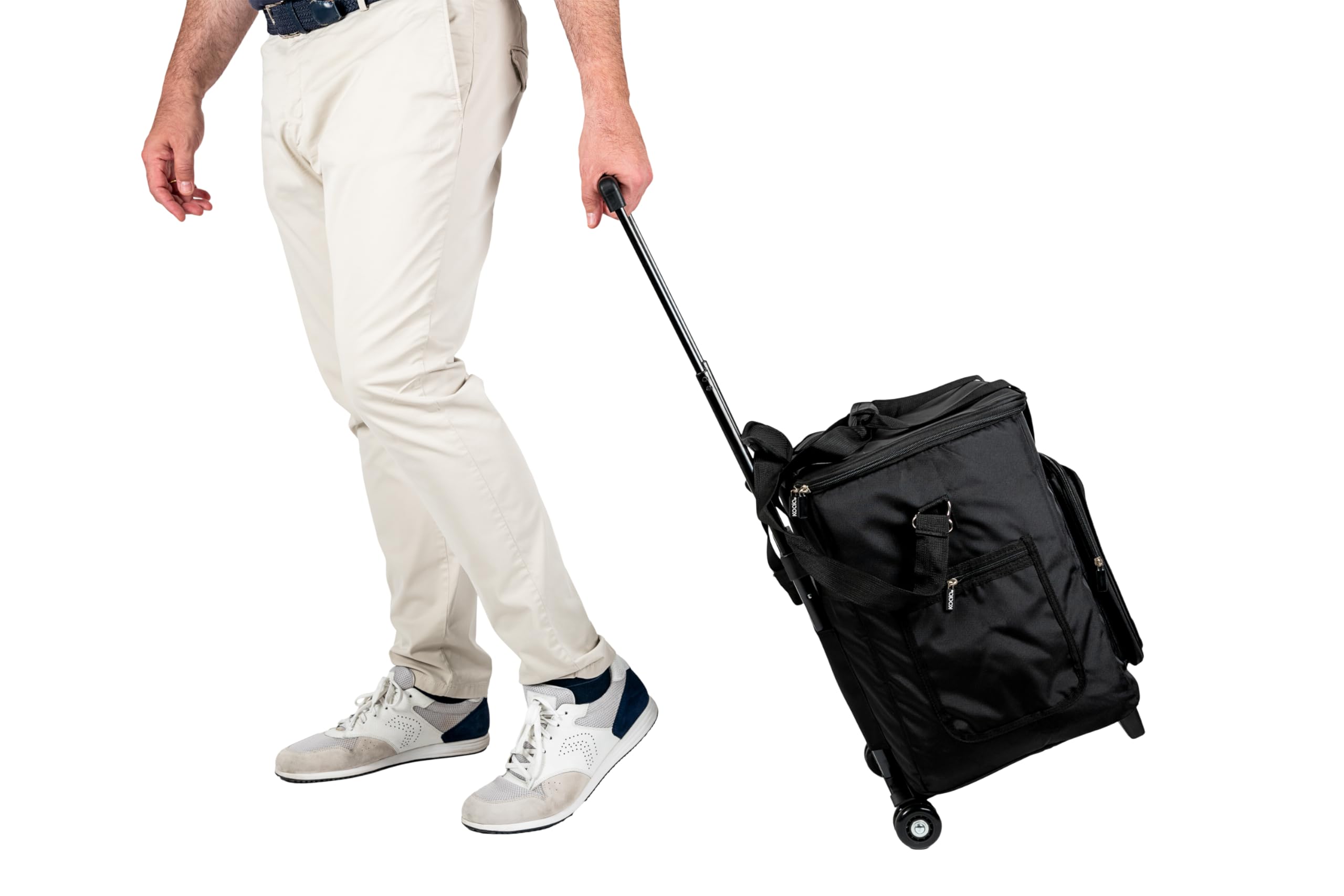 Borsa frigo portatile con ruote Koala per 6 bottiglie, borsa termica isolante con carrello, maniglie rinforzate e tasca