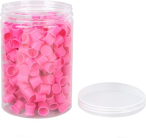 300 vasos de tinta taza de tinta desechable de silicona para pigmentos de cejas, labios y pigmentos, mezcla de 300 unidades, tinta de pigmento