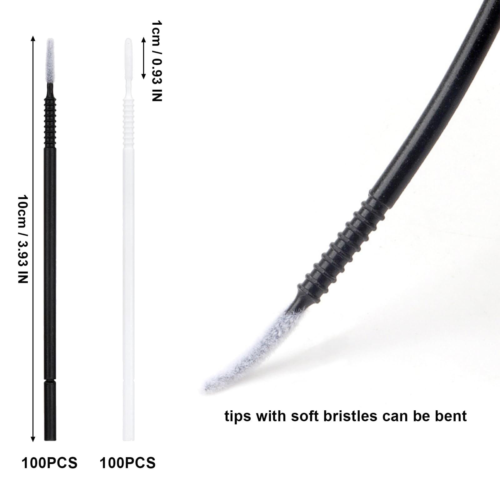 Micro Applicator Brushes, 200pcs Micro Brush Mascara Wands Applicator, Disposable Eyelash Brushes for Eye Extension Eyebrow, Makeup - Image 2