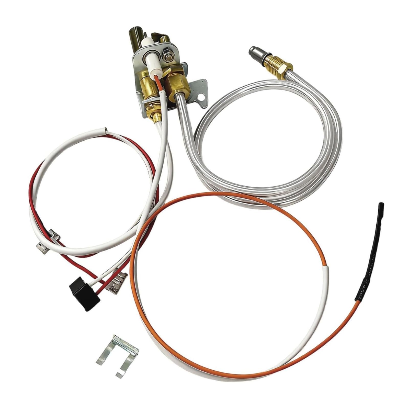 Heater Component Ersatzteil Zündbrenner Baugruppe Thermoelement Pilotflamme Metallhalterung Messinganschlüsse Sichere Zündung Und Flammenüberwachung
