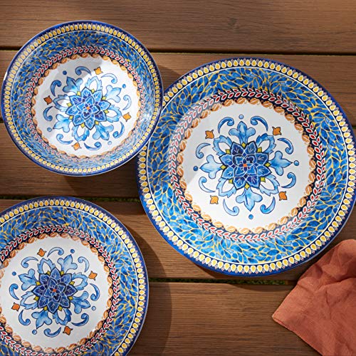 Amazon Basics Melamine Dinnerware Set, Service For 4, Tuscan - Set Of 12 #TOP6