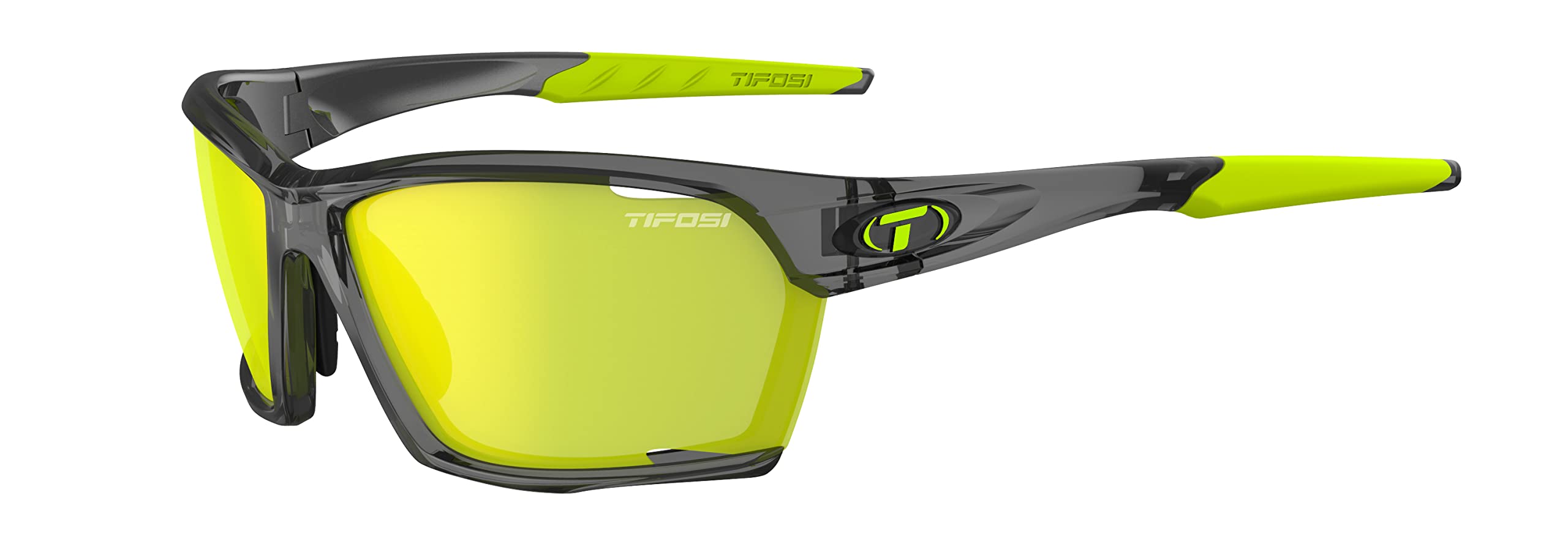 Tifosi Unisex Crystal Smoke Kilo Interchangeable Clarion Lens Sunglasses: Interchangeable Clarion Lenses, Uv Protection, Lightweight, Adjustable, Hydrophilic Rubber, Durable Frame
