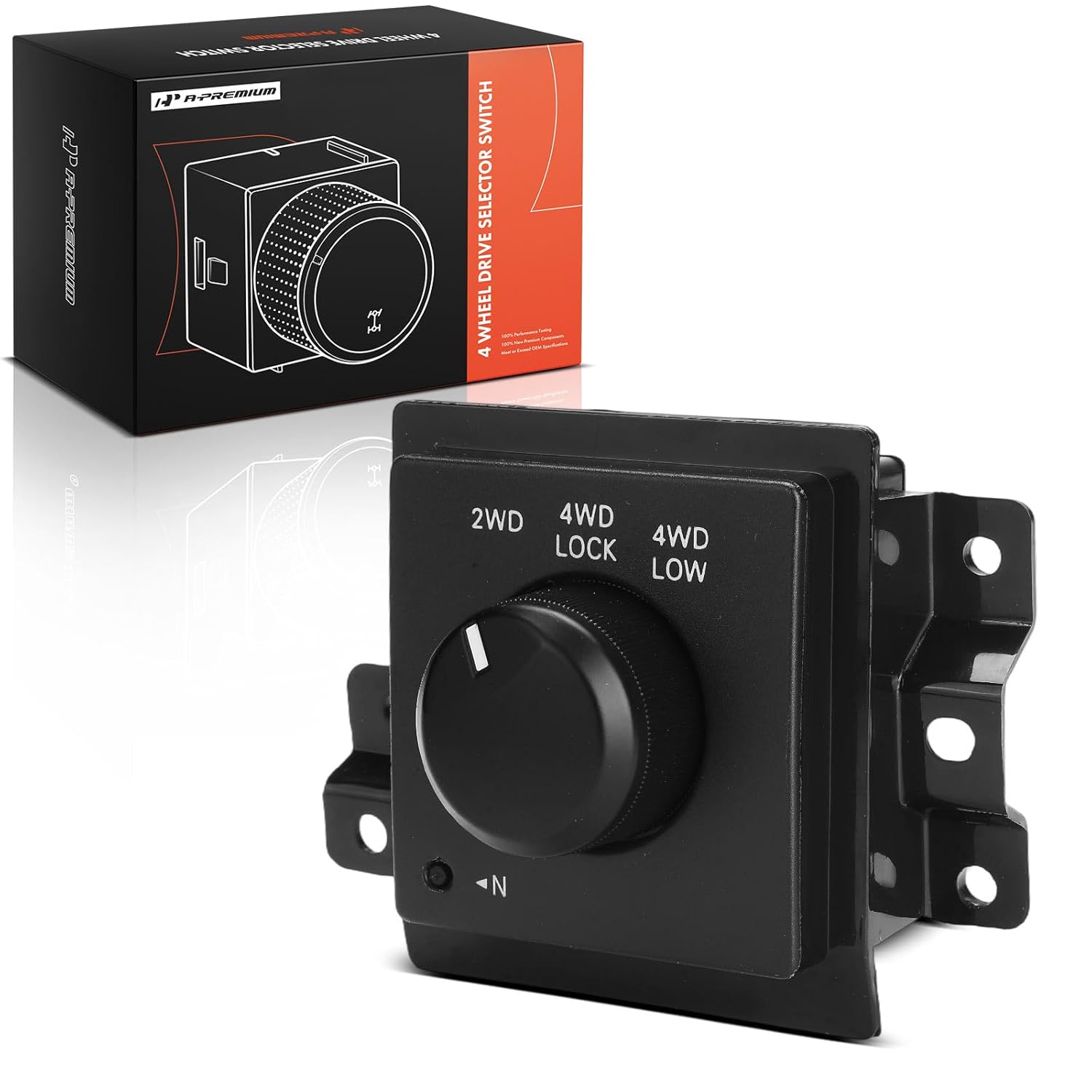 A-Premium 4x4 4WD Four Wheel Drive Selector Transfer Case Switch Selector Compatible with Dodge Ram 1500 06-08, Ram 2500/3500 06-09, Ram 4500/5500 08-09, Dakota 05-10 & Mitsubishi Raider 06-09