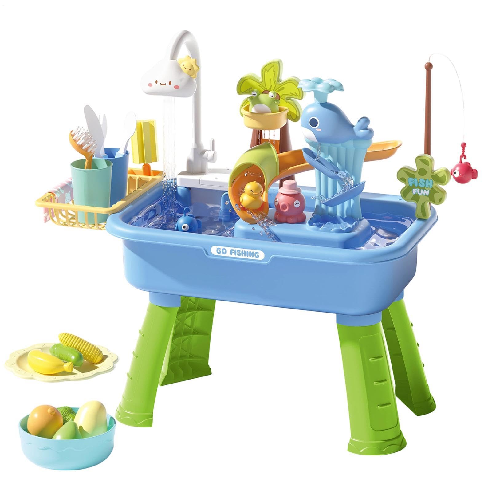 Outdoor Wassertisch für Kinder Pädagogisches spielzeug | Sommer Outdoor Spielzeug für draußen Für Mädchen Vorschulkinder Terrasse Camping Zuhause Badezimmer Spielzimmer Urlaub