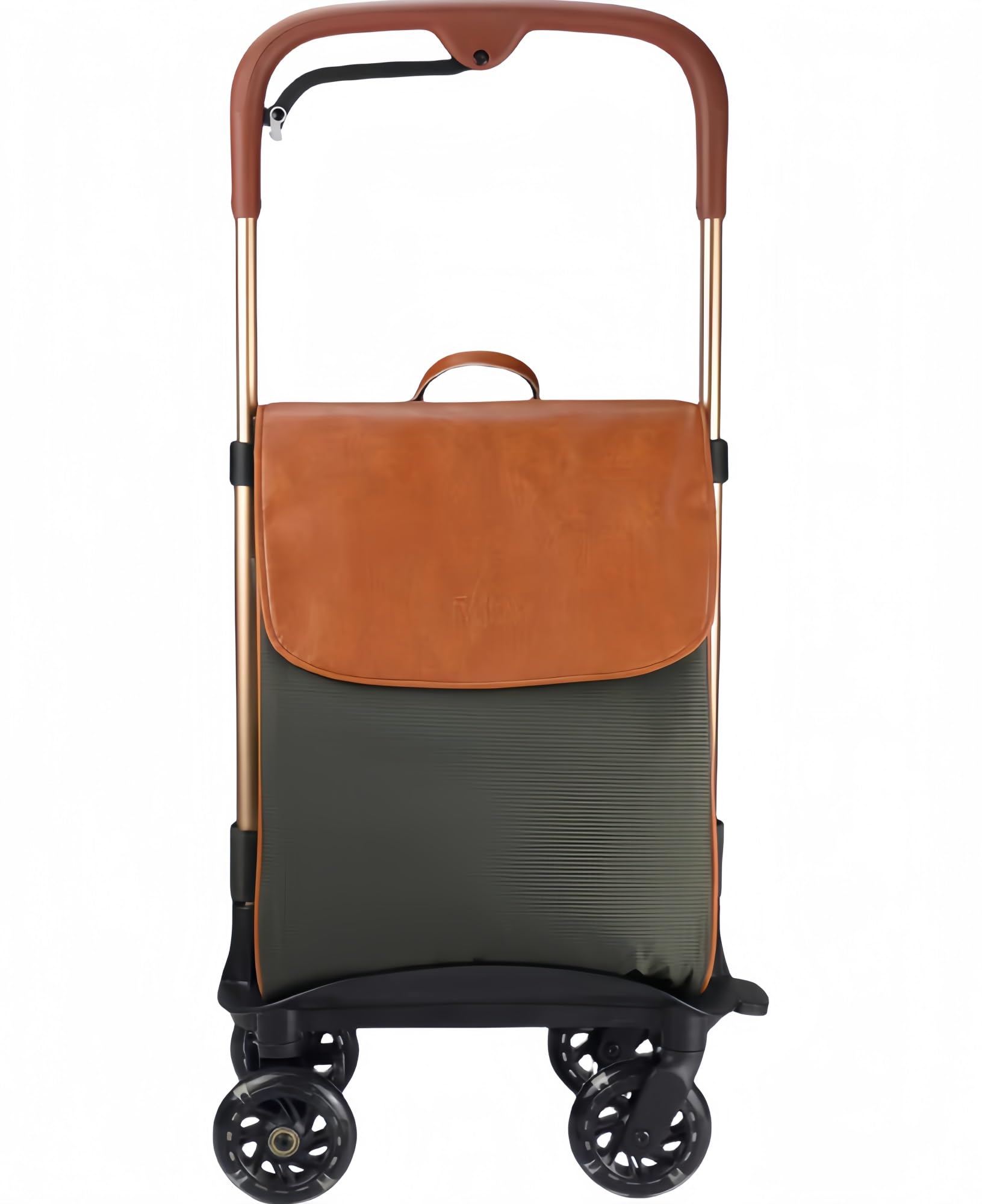 ShoppingTrolley，Grocery Trolley，Folding Shopping Trolley Cart, Boot Cart with Wheel and Adjustable Telescopic Aluminium Handle, Collapsible Utility Trolley Box， for Shopping, Garden and Camping(B)