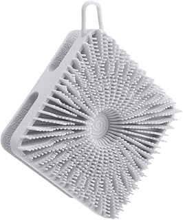 Body Scrubber Shampoo, Silicone Shower Scrubber Double Sided | 2-in-1 Scalp Massager with Brush, Shampoo Brush, Shower Loofah for Women Men