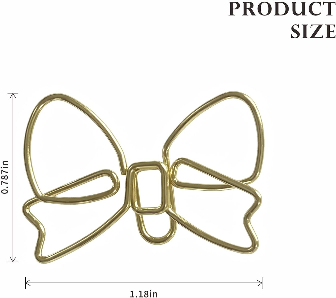 120Pcs Golden Butterfly Paper Clips,1.18x0.79in Metal Clips for Planner image 2