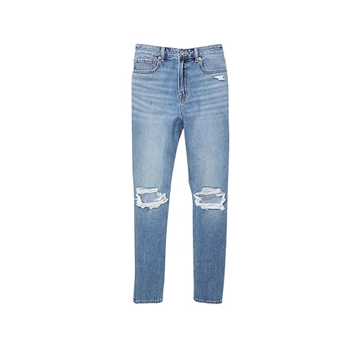 American Eagle Ripped Mom Jean - 0 Lakeside Blue