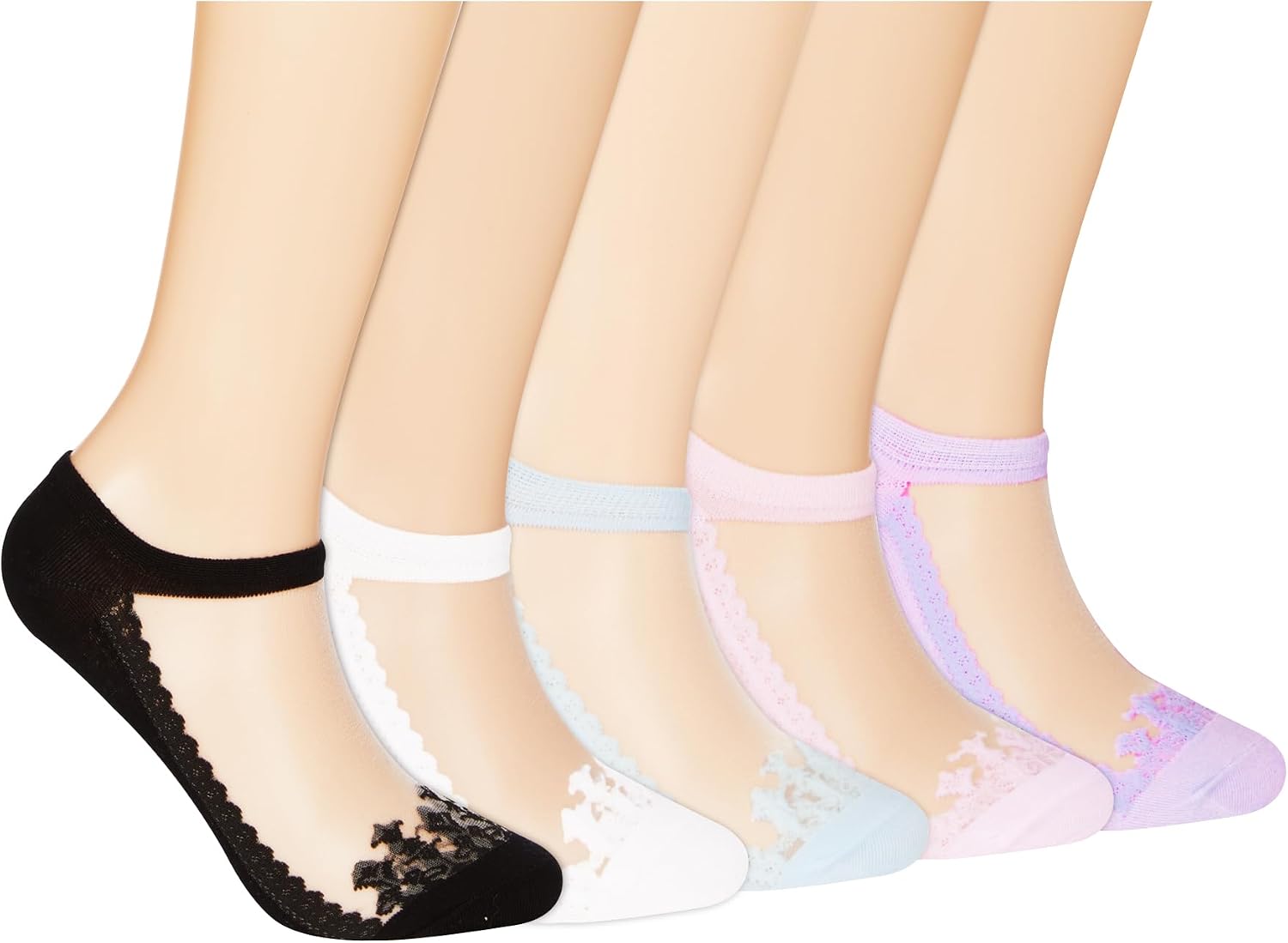 Benefeet Sox Sheer No Show Socks Women Girls Cute Thin Mesh Low Cut Liner Socks for Loafers Boat Shoes