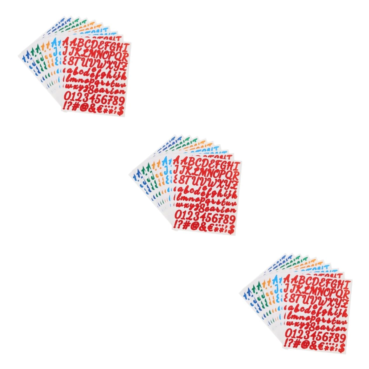 Autocollants lettres et chiffres colorés pour scrapbooking lot de 30 feuilles