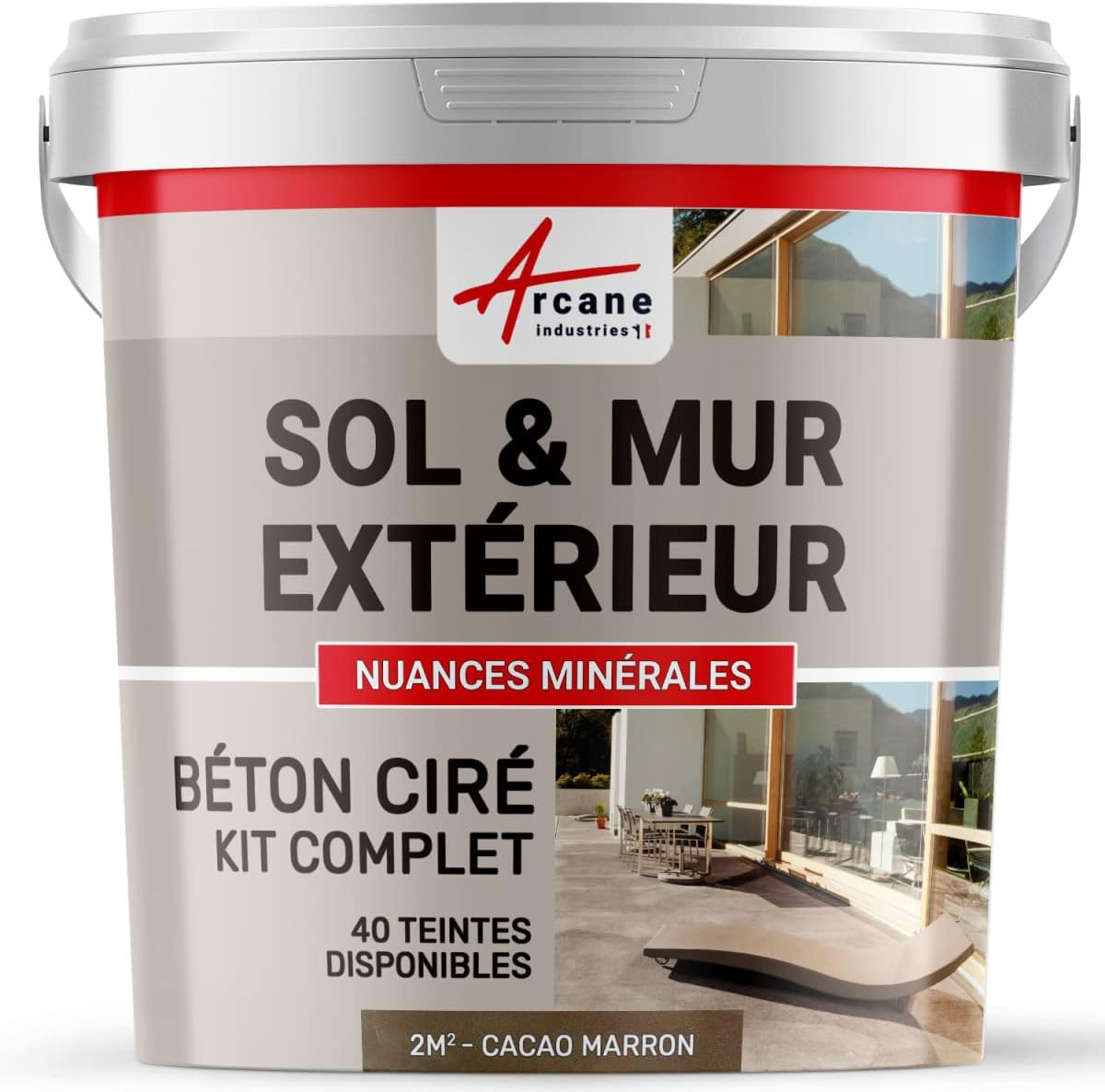 Outdoor Waxed Concrete Outdoor Kit for Floors, Walls, Patios, Balconies, Staircases