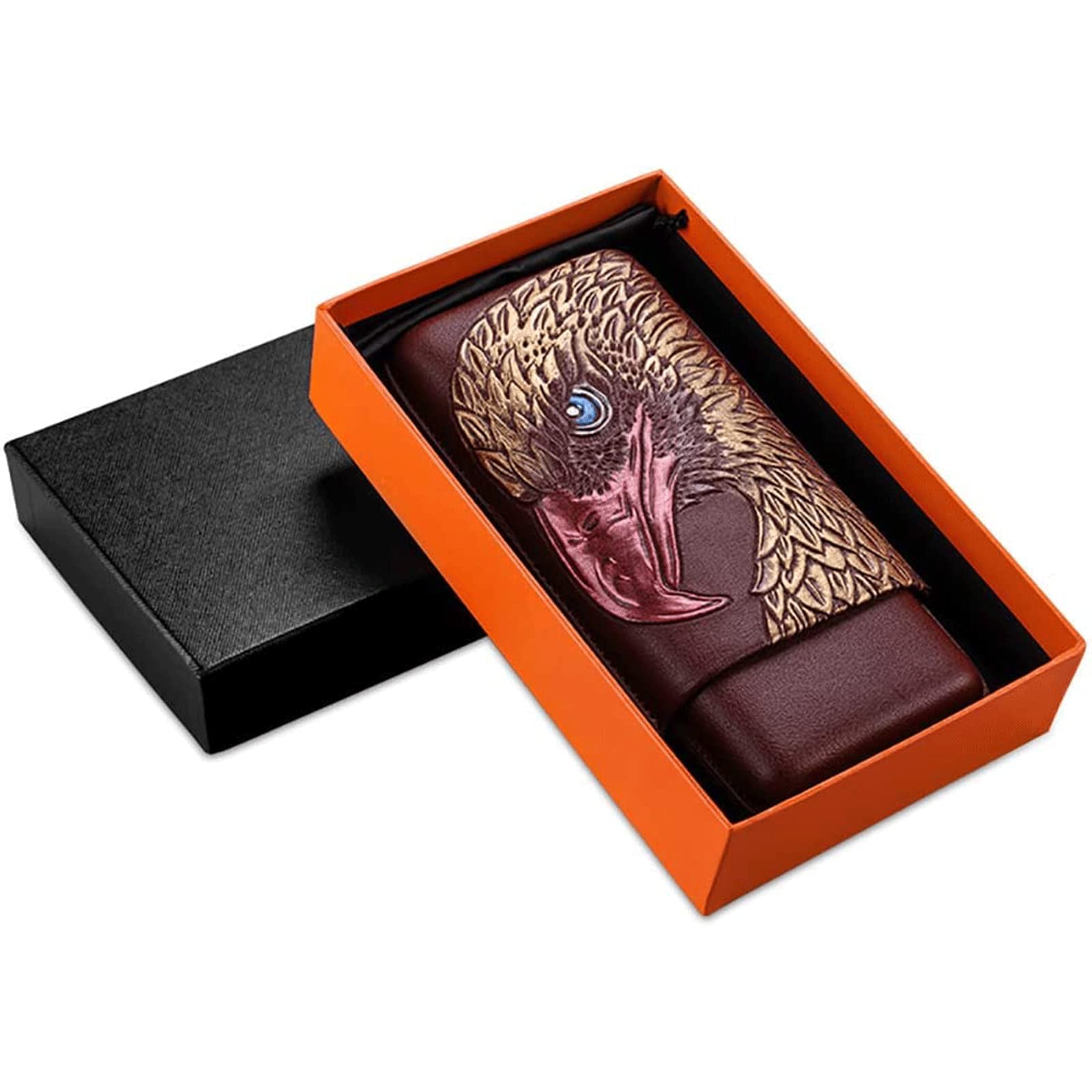 Humidor scatola Custodia per sigari esterna in pelle PU, Humidor da viaggio portatile per sigari, Humidor per 3 sigari, Mantieni i sigari freschi Custodia per sigari Regalo per Hus Personalizzato