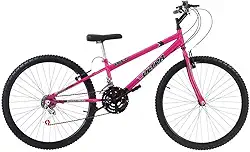 Bicicleta de Passeio Ultra Bikes Esporte Aro 26 Reforçada Freio V-Brake – 18 Marchas Feminina Rosa