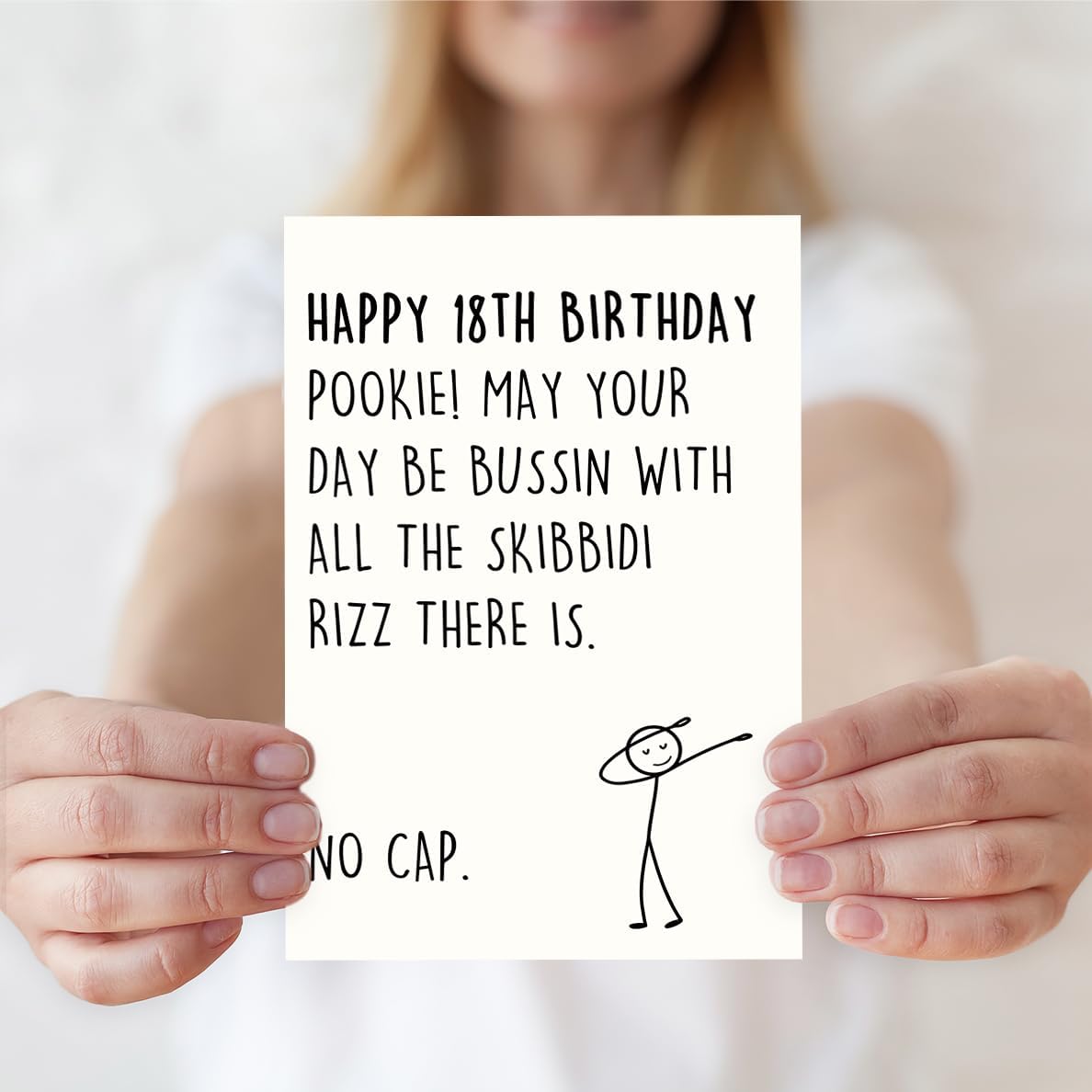 IDU 18th Birthday Card,Happy 18th Birthday Gifts & Decorations for Boys Girls,Funny 18 Year Old Birthday Gifts Cards for Son Daughter with Gen Z Slang Meme-Inspired Design - Image 6