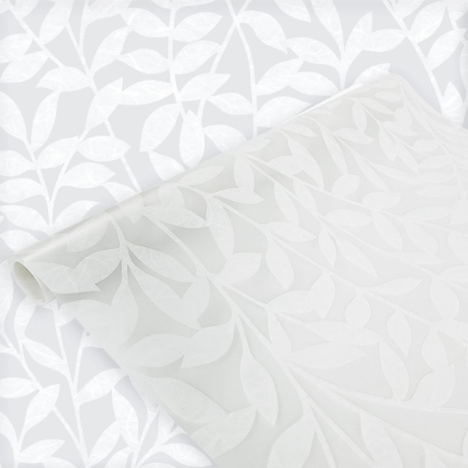DecoMeister Pellicola Statica per Finestre 45x150 cm - Pellicola per Vetri Decorativa in PVC Perdita di Luce e Senza Colla - Facile da Applicare per Finestra e Cabina Doccia - Fogli Bianchi