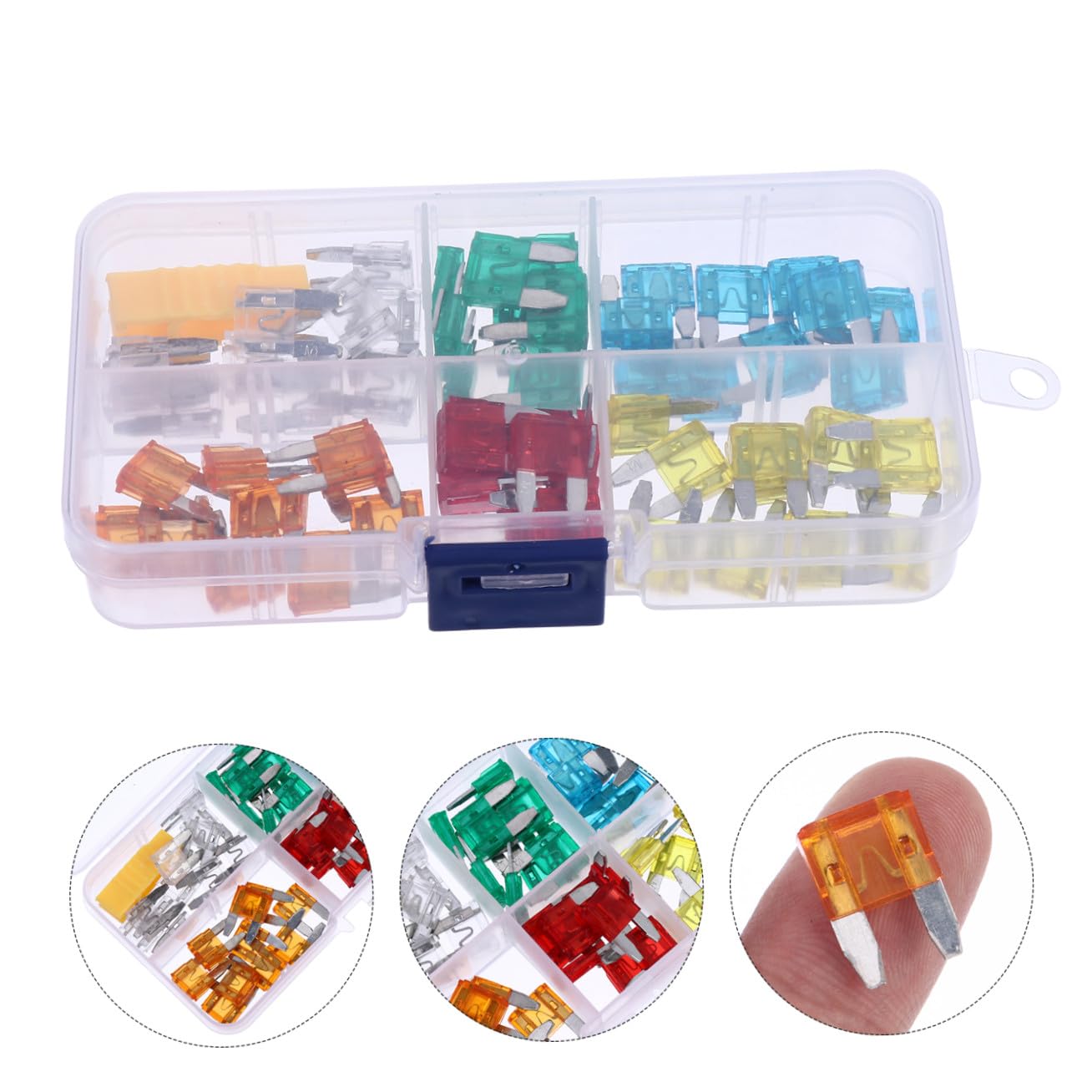 Ciieeo 120pcs Automotive Assortment Standard Car Blades Replacement Auto Parts Blade Fuses Fuses Assortment Kit