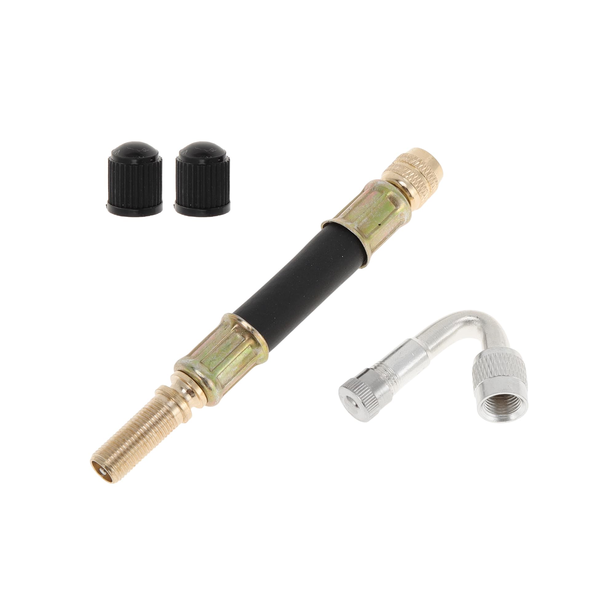 Motoforti 1set 45 Degree Copper Tire Valve Extension with Durable Plastic 100mm Tyre Valve Inflation Adapter for Car Motorcycle RV Truck Bike