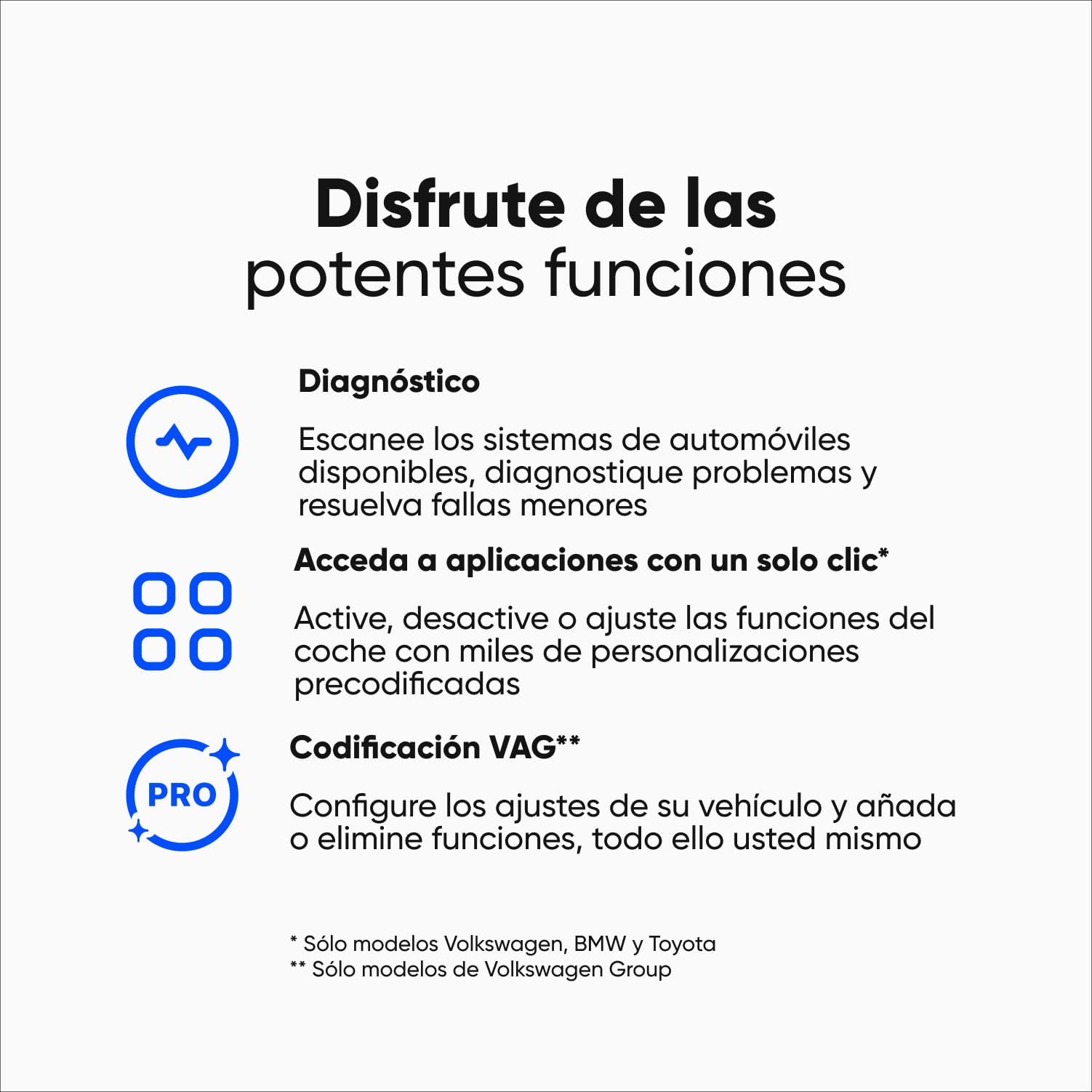 Obdeleven Herramienta de escaneo con Cable eléctrico y codificación diagnóstica por Bluetooth, Edición Pro Obtenga de próxima generación Profesional, Android 4.0