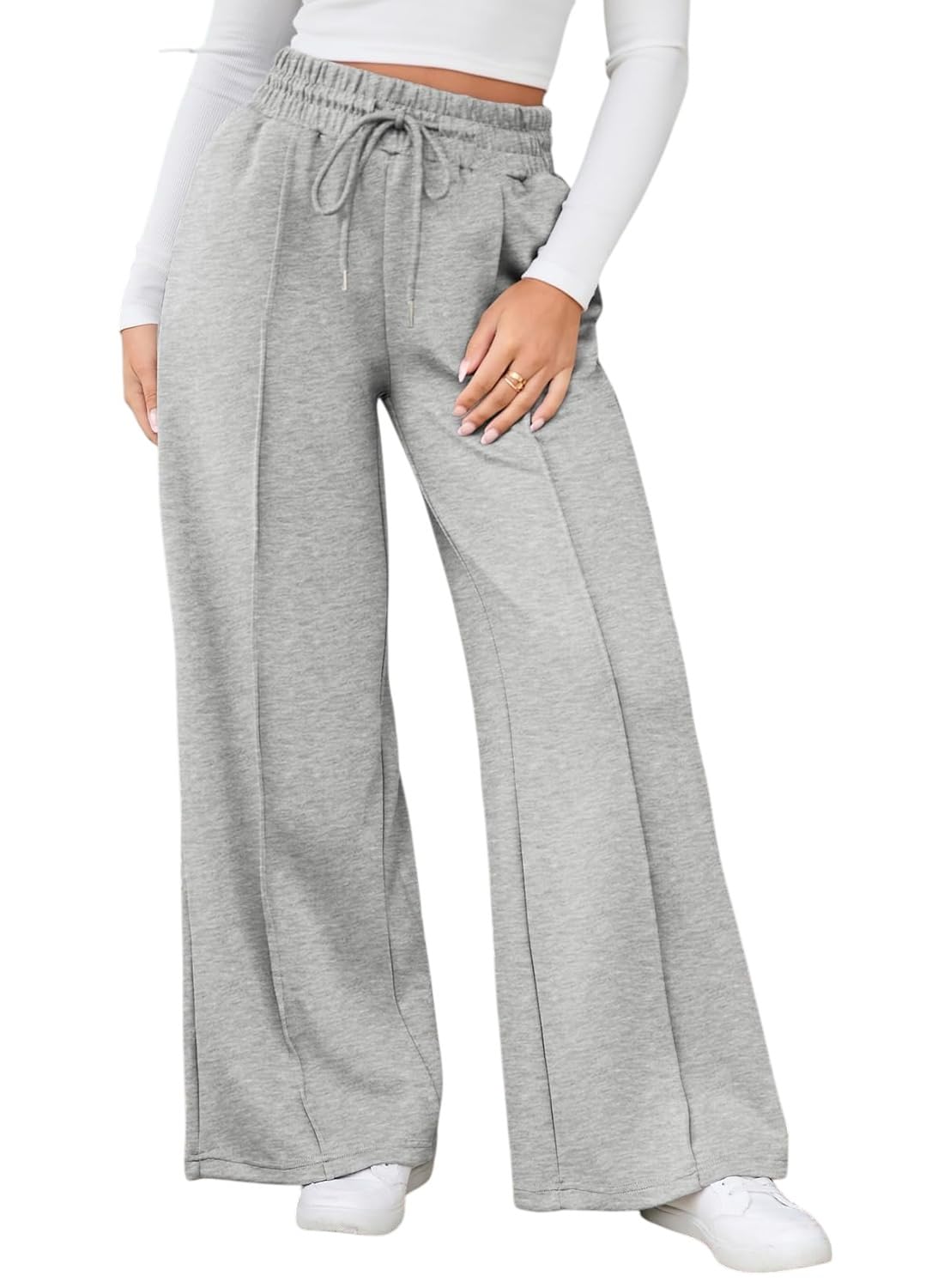 Women's Wide Leg Drawstring Relaxed Fit Trouser