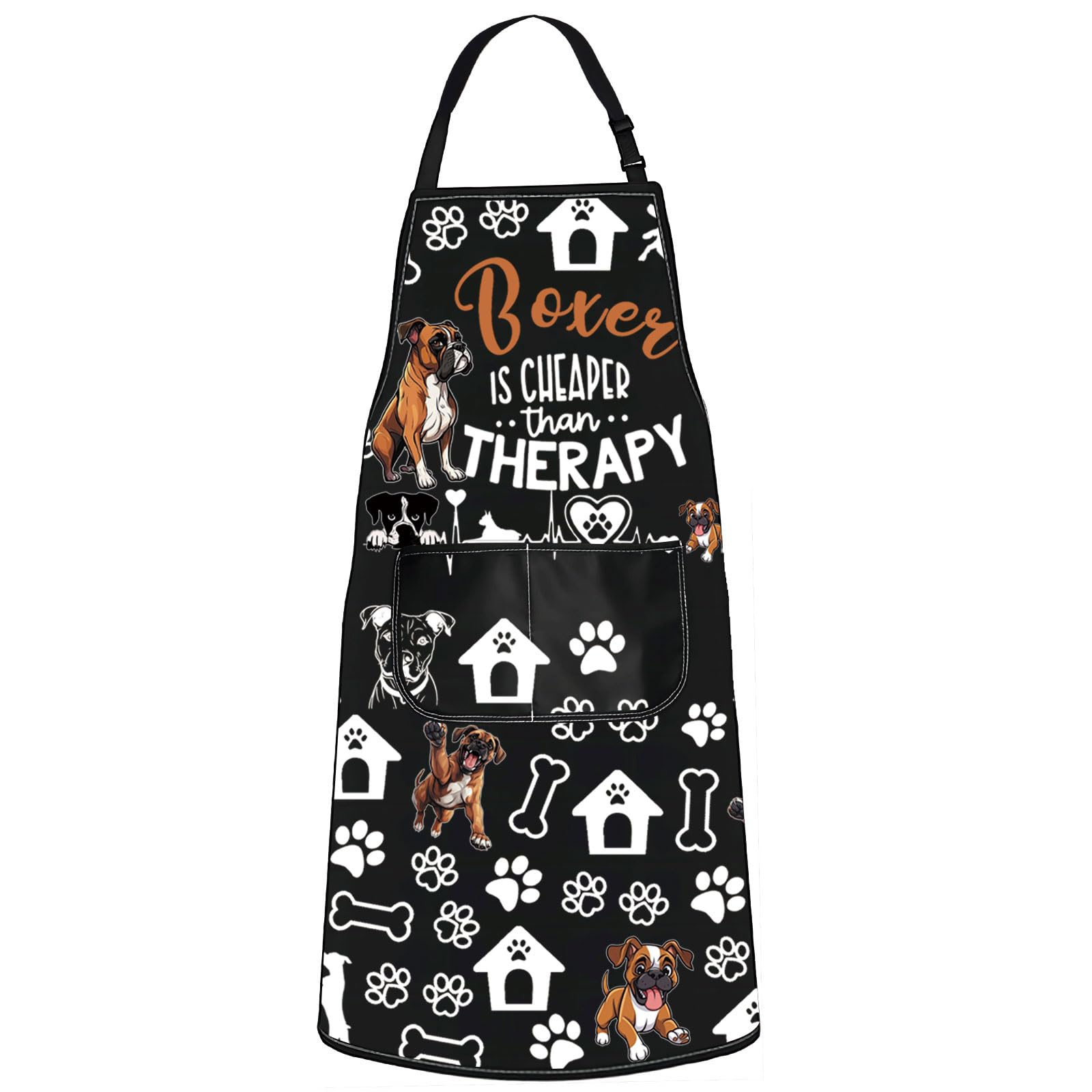 JNIAP Boxer Dog Apron With Pockets Boxer Dog ...