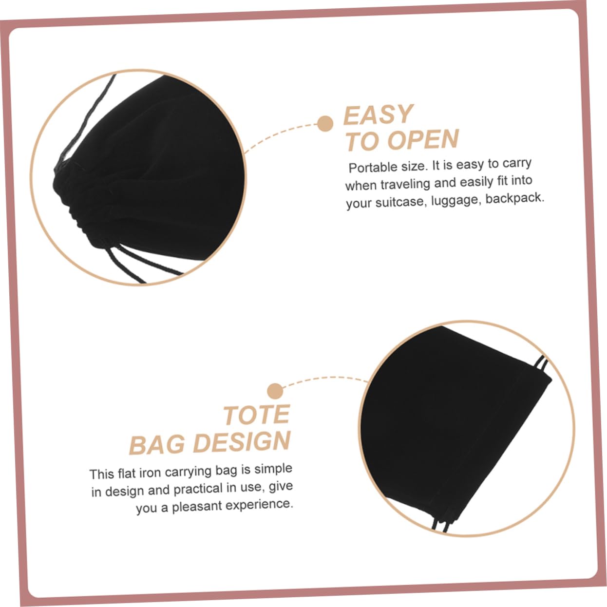 FOMIYES 2sets Curling Iron Cover Hair Tools Case Hair Tools Sleeve for Travel Bag Organizer 6pcs*2
