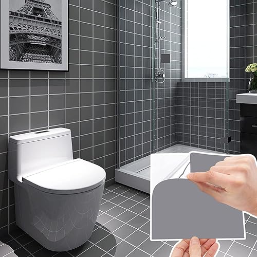 Miniatura 10 de Adhesivos para azulejos, 50 unidades, autoadhesivas, de 6 x 6 pulgadas, impermeable, a prueba de aceite, extraíble para decoración del hogar de
