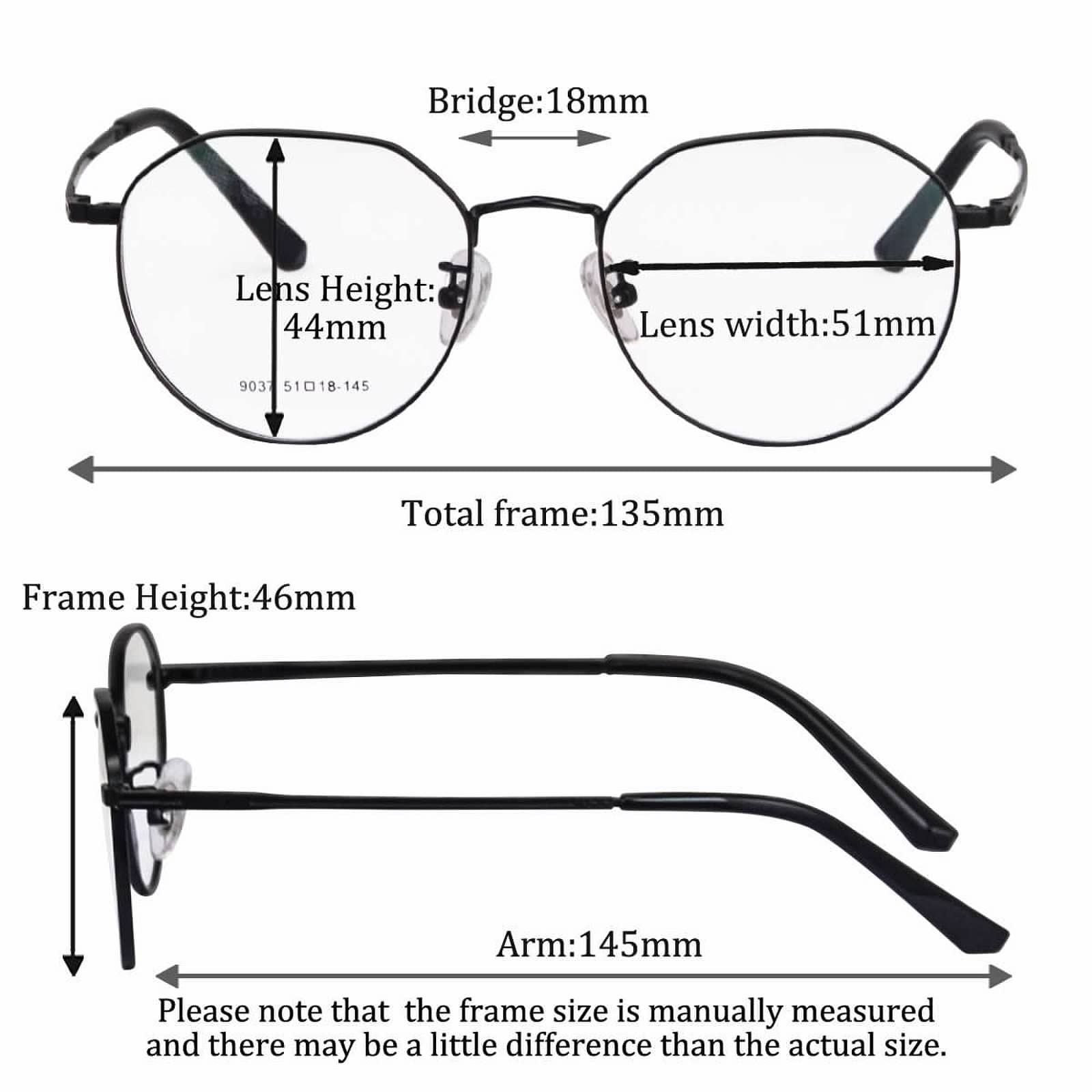 SHINU Gafas de Miopía Gafas Miopes Anti Luz Azul para Ordenador, Hombres y Mujeres, Gafas de Aumento -N9037