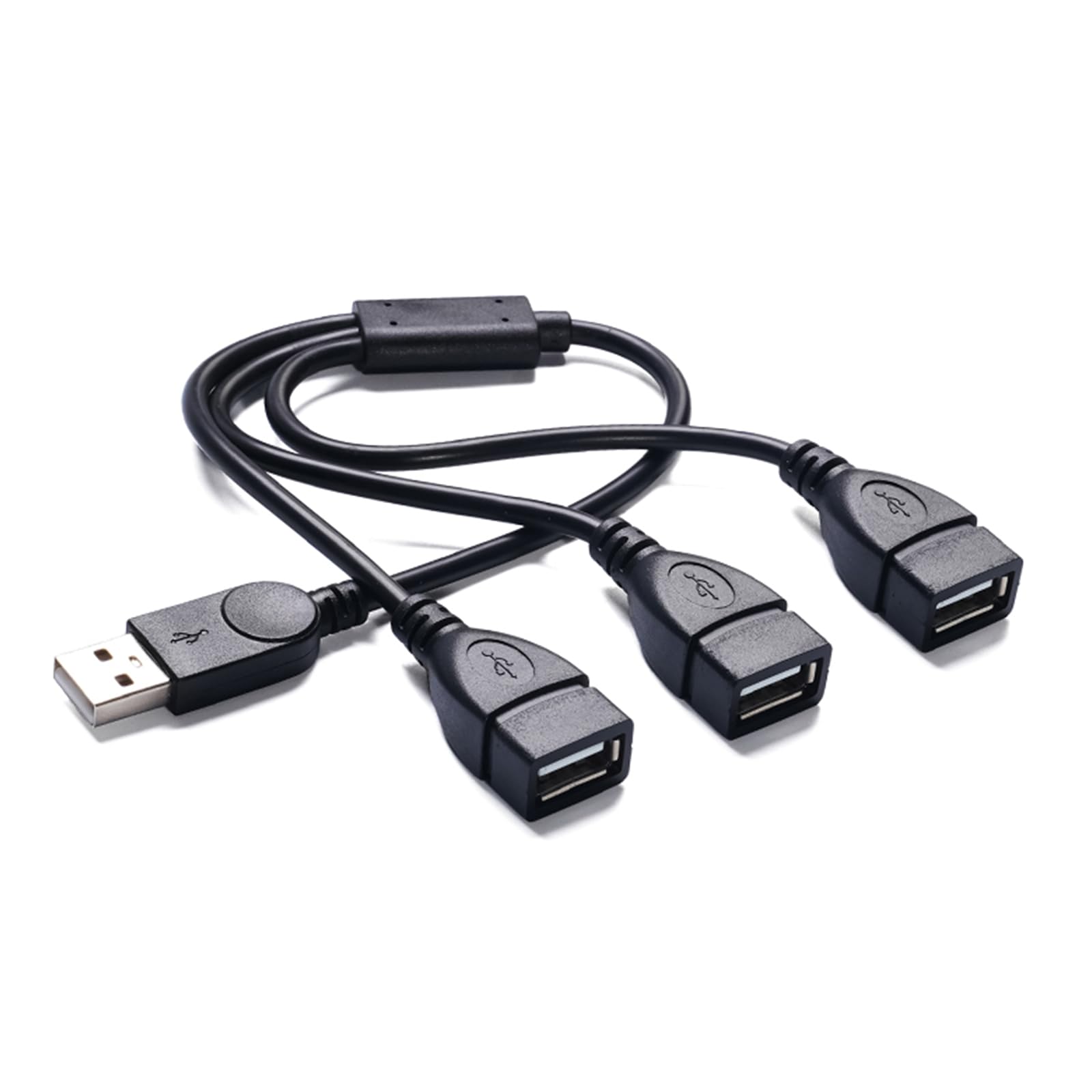 USB Splitter 1 in 3 Out, USB 2.0 Male to 3 Female Y Splitter Cable | Portable USB Hub for Laptop, PC, Car, PS5, Xbox - Data Transfer & Shared Charging