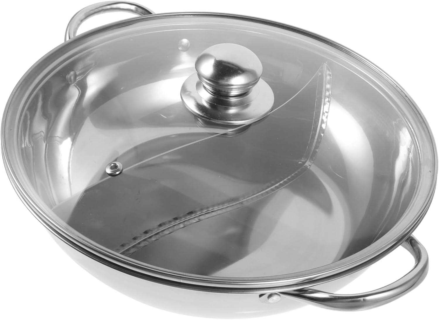 GLEAVI Double Boilers Melting Pot Stainless Steel Hotpot Pot Divider for Instant Cooking