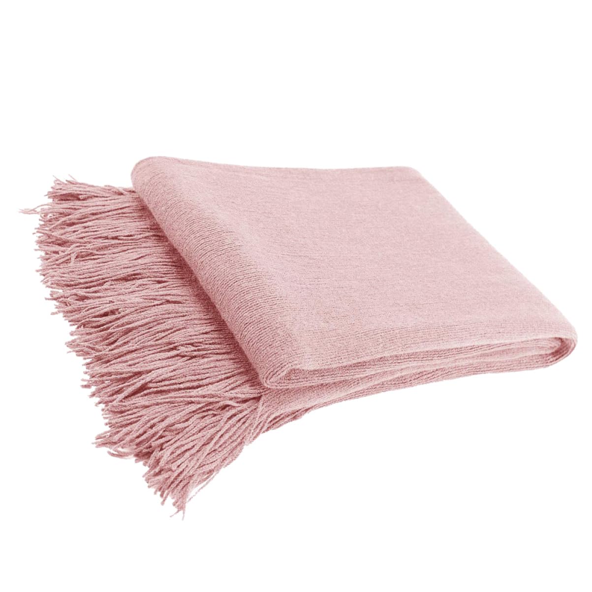 Couverture tricotée douce rose Veemoon pour des soirées cocooning apaisantes