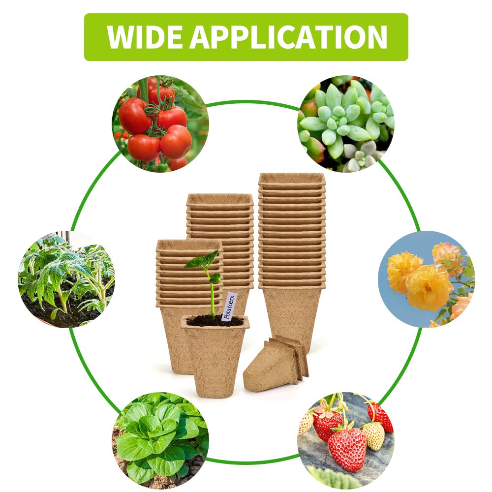 Pot Plastique Plante Lot De 800 Pots Jardinage Biodégradables - 8cm - Cellulose - Semis Et Boutures Godet Biodégradable En Plastique