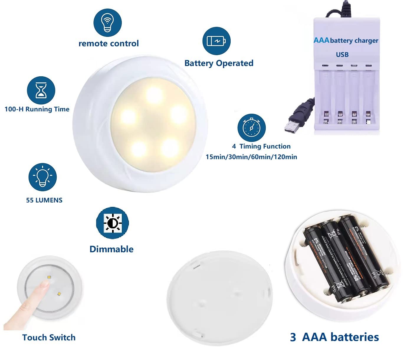 Nowoczesny Kinkiet Globe Wall Sconce Lights Zestaw 2 Sztuk, Wewnętrzny Ściemniany Timer Lampka Nocna Led Wall Light Zasilana Bateriami Z Pilotem, Niepodłączony Na Stałe Kinkiet Oprawa Ścienna Dekora