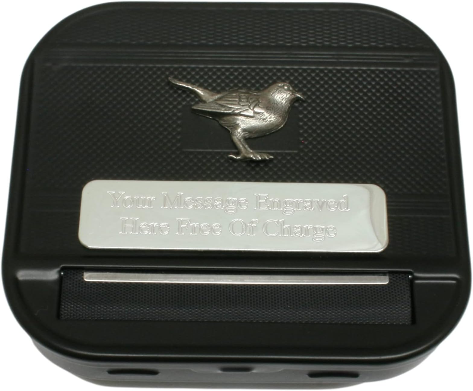 Robin Matte Black Tobacco Rolling Machine Auto Roller Free Engraving 539