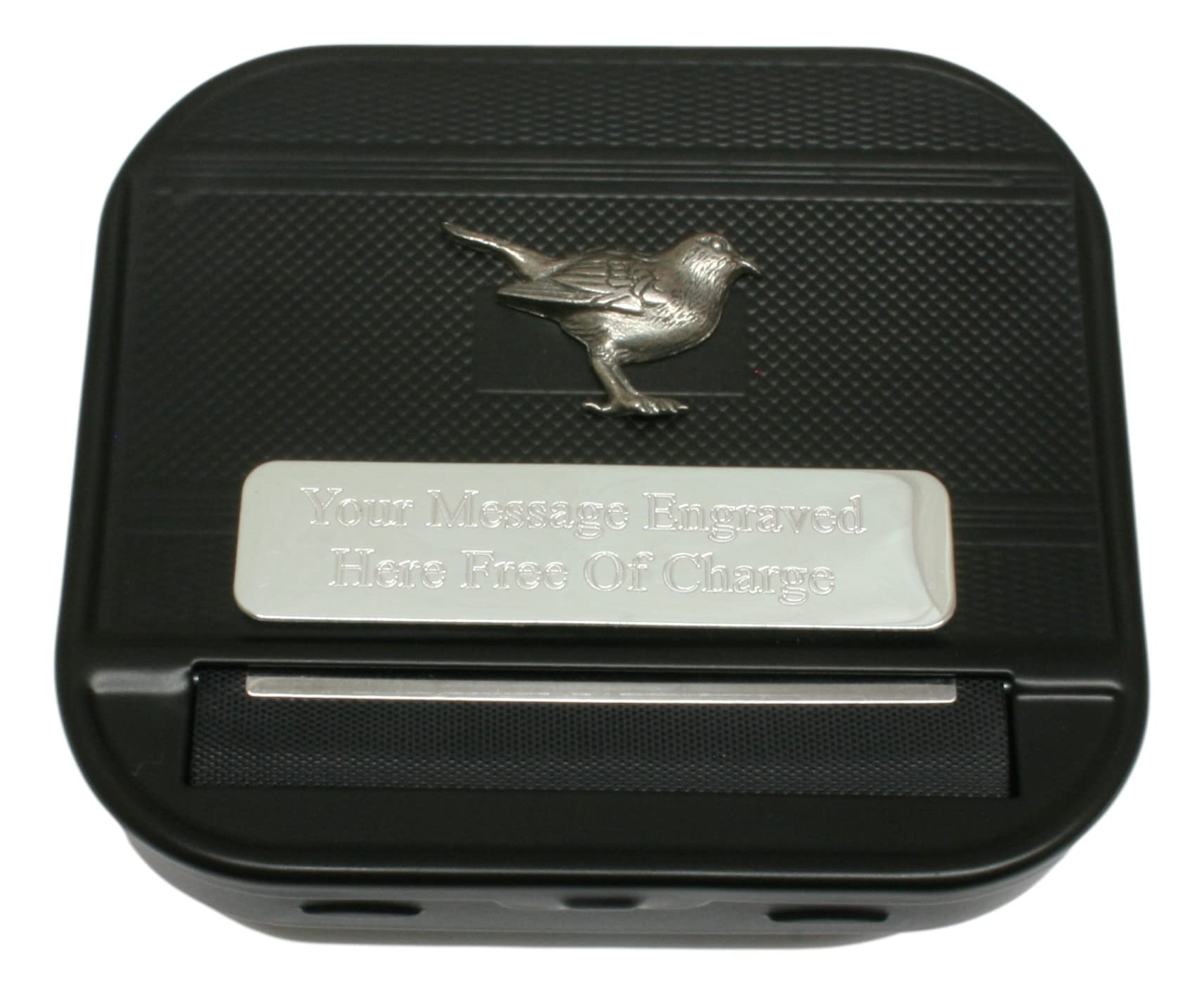 Robin Matte Black Tobacco Rolling Machine Auto Roller Free Engraving 539