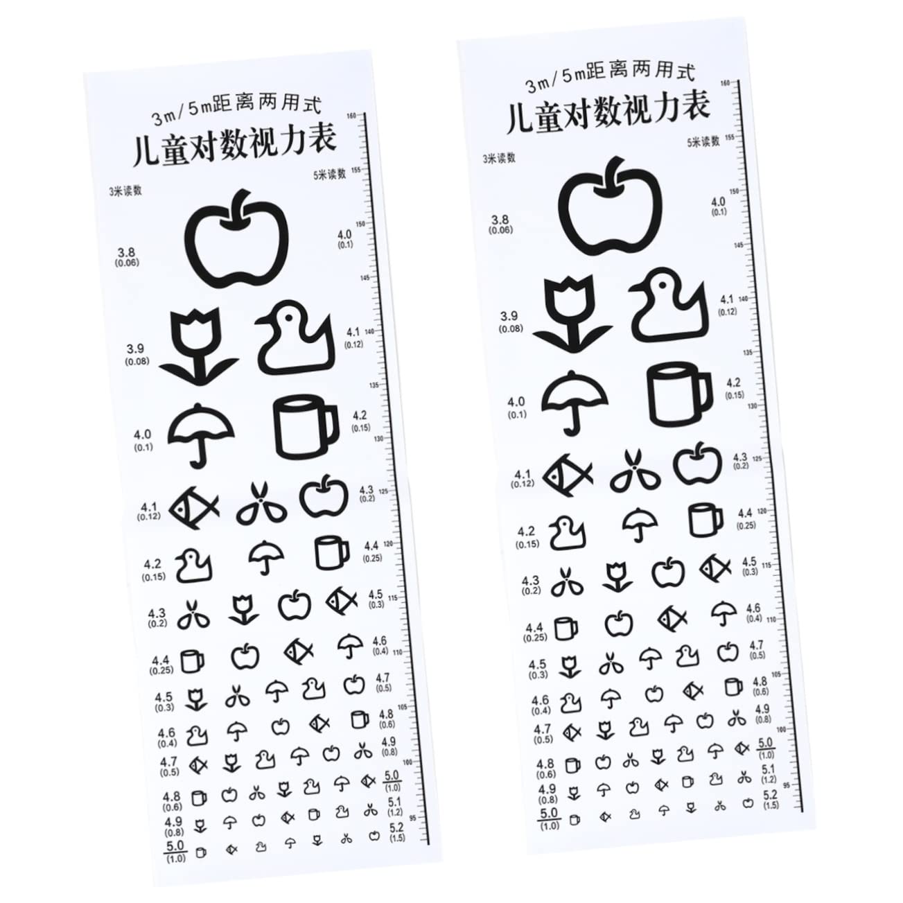Tabla Optométrica ULTECHNOVO - Gráfico Estándar Para Examen De Vista, Incluye Oclusor Y Varilla