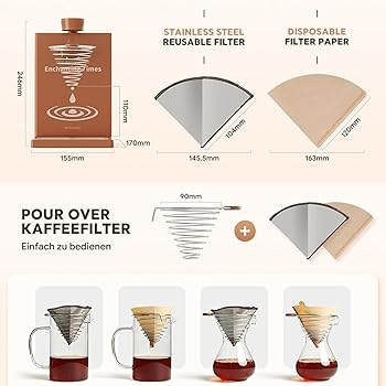 Cafetera Portátil Desmontable De Una Taza De 280 Ml, Cafetera De Goteo Automática con Filtro Reutilizable Y Control Inteligente De Temperatura, Ideal para El Hogar, La Oficina6