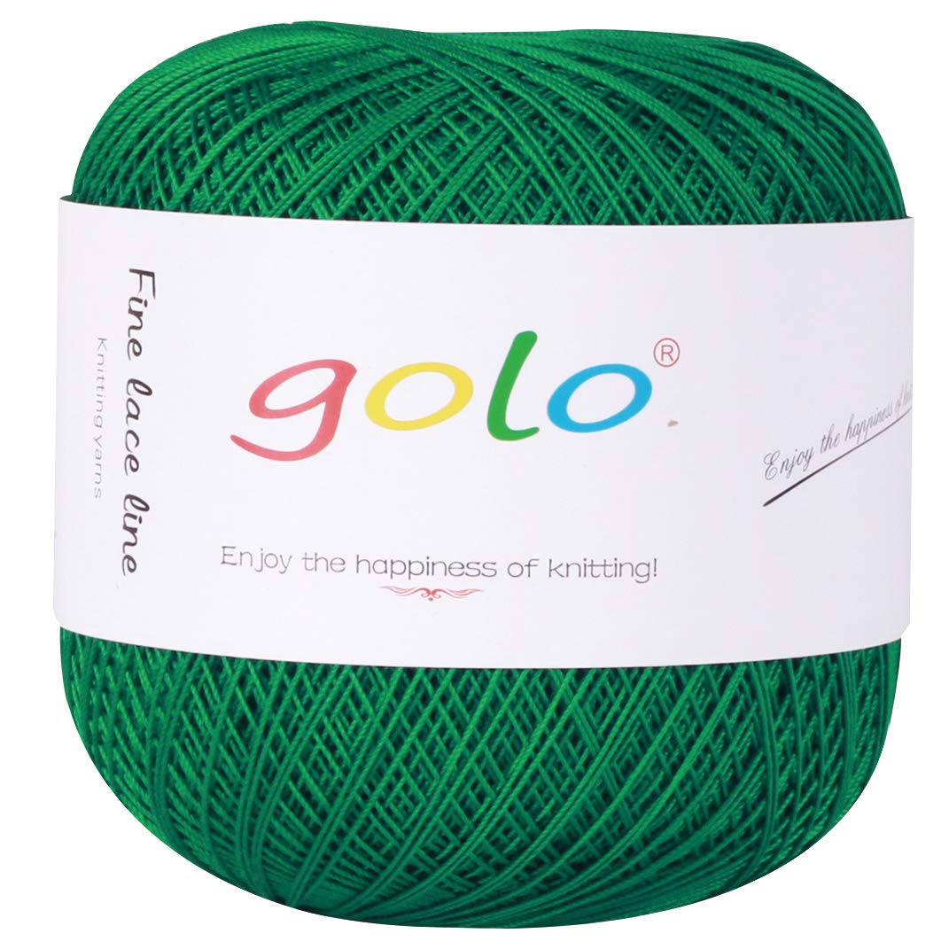 Green Metallic Crochet Thread