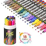 【WEIT VERBREITET】Aerb Metallic Stifte kann auf fast jedem Material, Porzellanglas, Glas, Metall, Holz, Kunststoff, Stoff, Stein, Osterei und so weiter verwendet werden. Kann für eine Vielzahl von Materialien DIY und Design verwendet werden