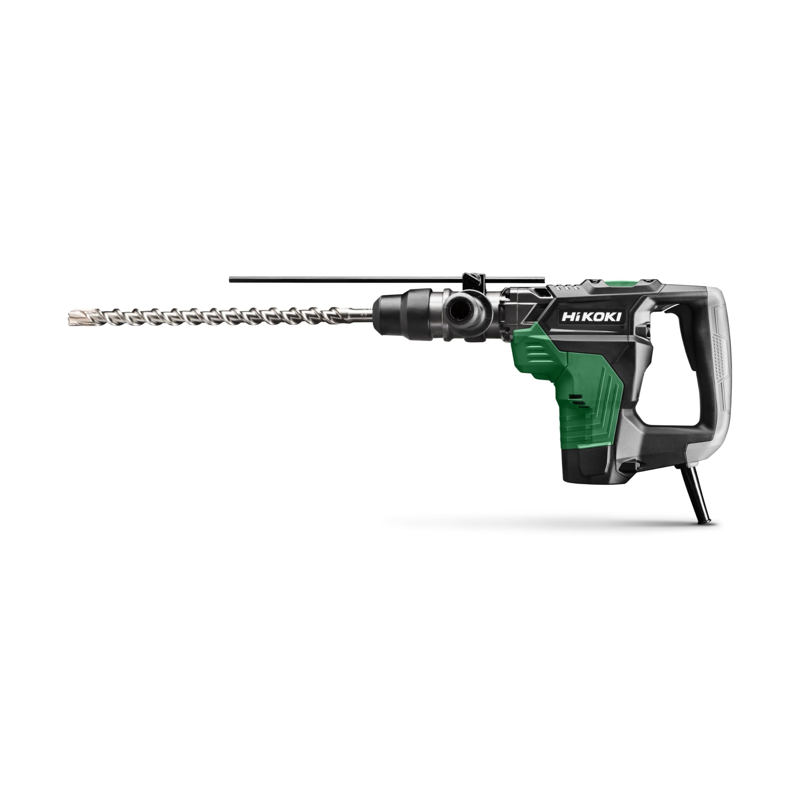 HiKOKI Martillo perforador y cincelador SDS-​Max - 1100 W, 7,​1 J de energía de impacto, 40 mm de diámetro de perforación, 2800/​min de tasa de impacto - Baja vibración, mango ergonómico - Incl. maletín