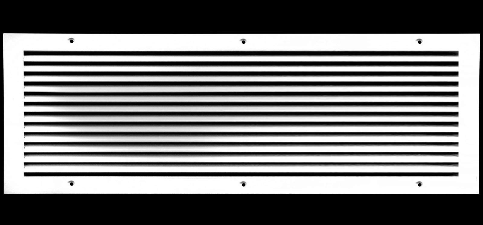 24" X 12" Aluminum Return Grille - Easy Air Flow - Linear Bar Grilles [Outer Dimensions: 25.5"w X 13.5"h]