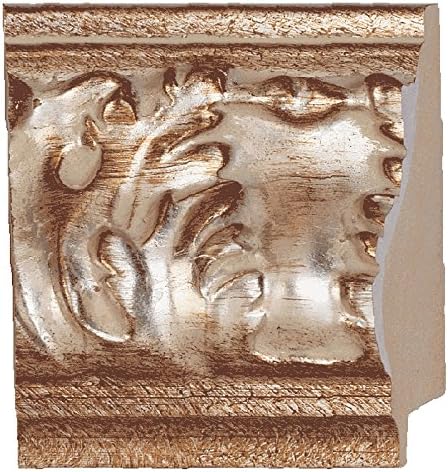 CountryArtHouse Picture Frame Moulding (Wood) 100ft bundle - Ornate Antique Silver Finish - 3.5" width - 1 1/16" rabbet depth
