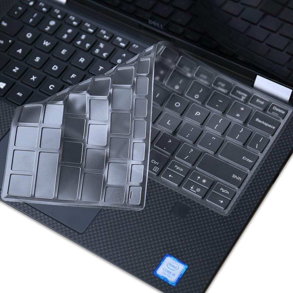 Oaky Keyboard Cover for Dell XPS 13 7390 (Non 2-in-1), XPS 13 9305 9380 9370 9365 – 13.3" Laptop Keyboard Protector Skin – Soft TPU Cover (Not Fit XPS 13 7390 2-in-1) - TPU Clear-picture-27