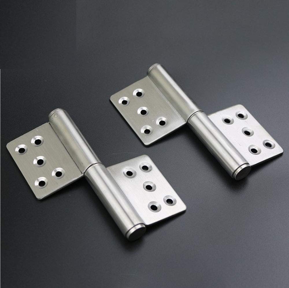 Set of 8 NUZAMAS Lift Off Door Hinges (4 Pairs), 304 Stainless Steel, 360 Degree Rotation Door