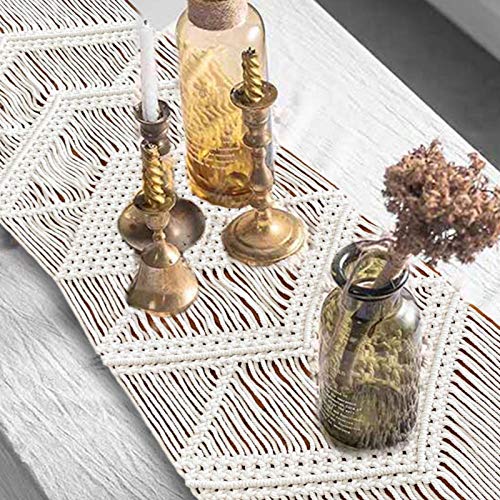 Tapeçaria de mesa boêmia – Caminho de mesa – Cobertor de decoração de mesa Boho tecido à mão para me