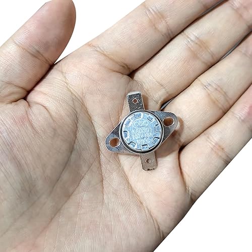 Miniatura 82 de uxcell KSD301 Termostato 221.0 °F/221 ° F 10 A Normalmente Cerrado N.C Ajuste Snap Disc Interruptor de temperatura para microondas, horno, cafeteras
