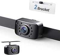 eRapta ERT01 HD Backup Camera: 149° Wide View, IP69K Waterproof, Night Vision License Plate Mount for Cars Trucks SUVs