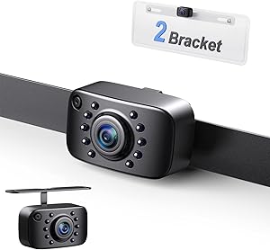 eRapta ERT01 HD Backup Camera Rear View License Plate Reverse Camera Universal for Pickup Truck Car SUV 149 Degree Perfect Angle Night Vision IP69K Level Waterproof