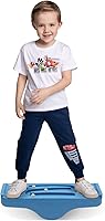 Joonly Kids Rocking Seesaw Balance Board with 5 Wooden Balls - Sensory Training Toy for Balance, Coordination & Fun (Blue)
