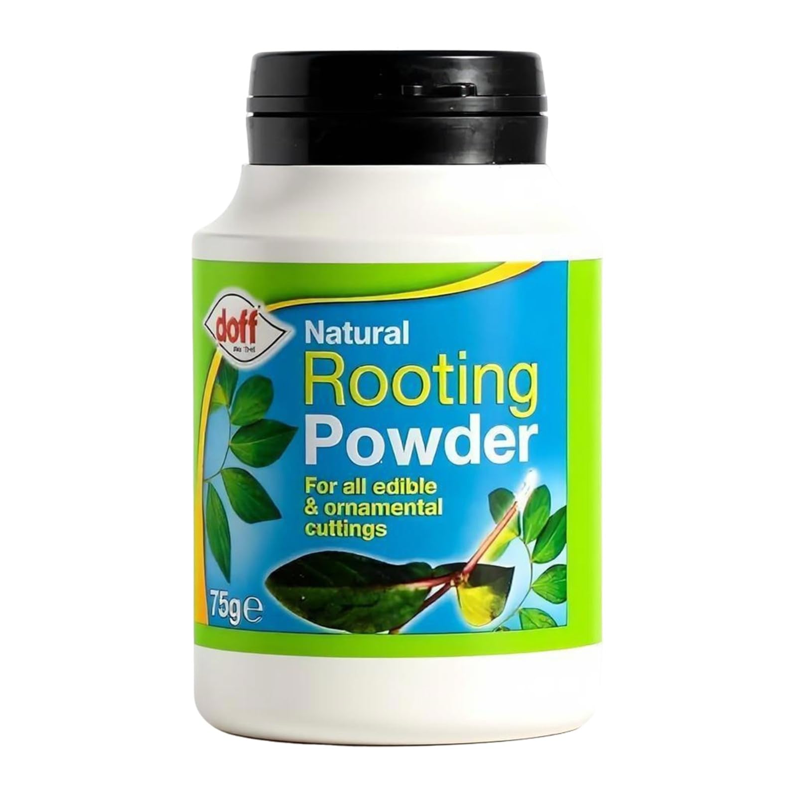 HOCHSTE® Doff Natural Rooting Powder, Rooting Hormone with Seaweed for Strong Root Growth in Cuttings, Fertiliser for Edible & Ornamental Plants, 75g
