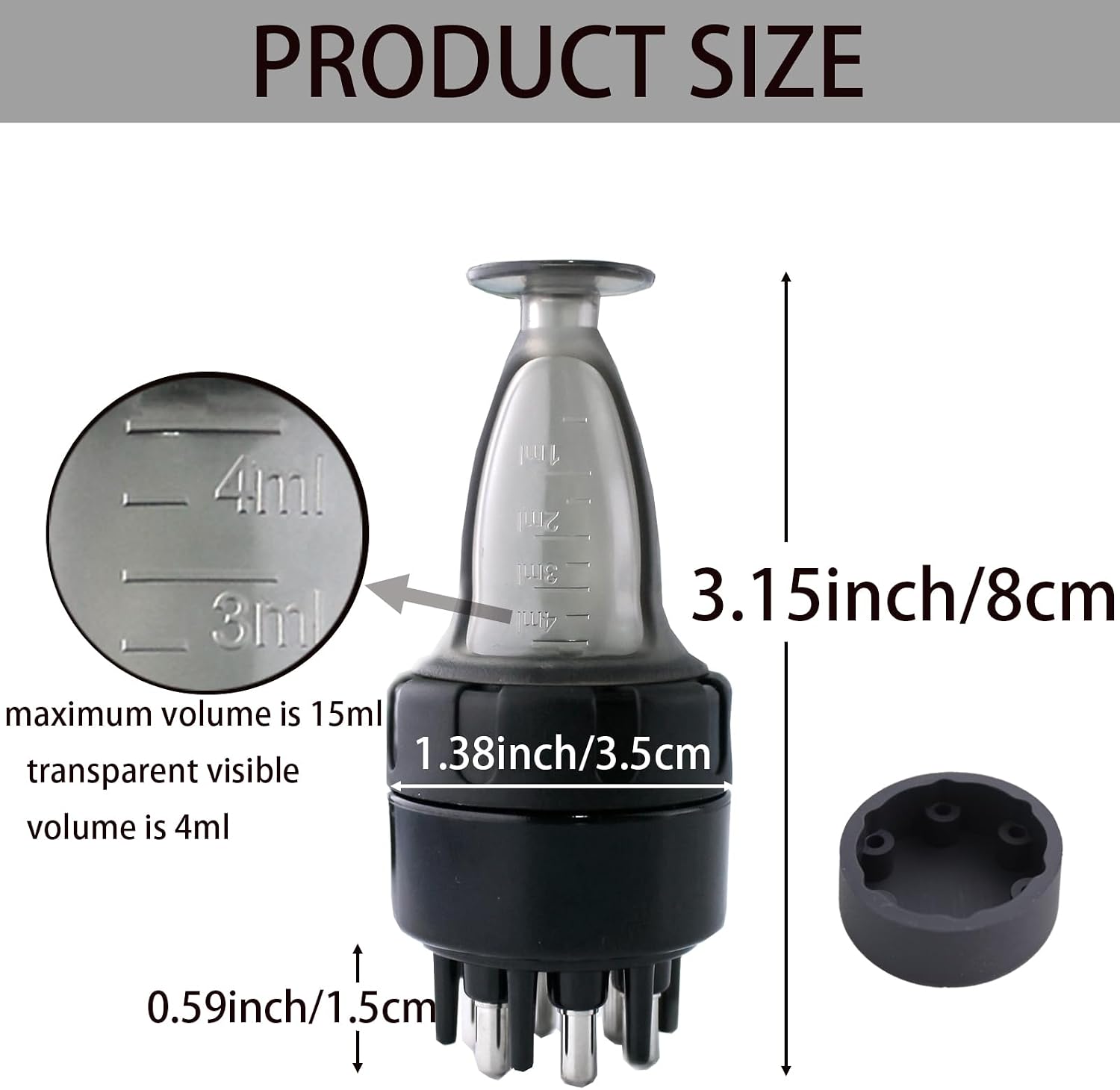 1 Pcs Applicator for Precise Dosage Leak Proof Design Scalp Massager with Metal Microbeads Easy to Use Tool Highly Effective in Applying Serum Small Applicator